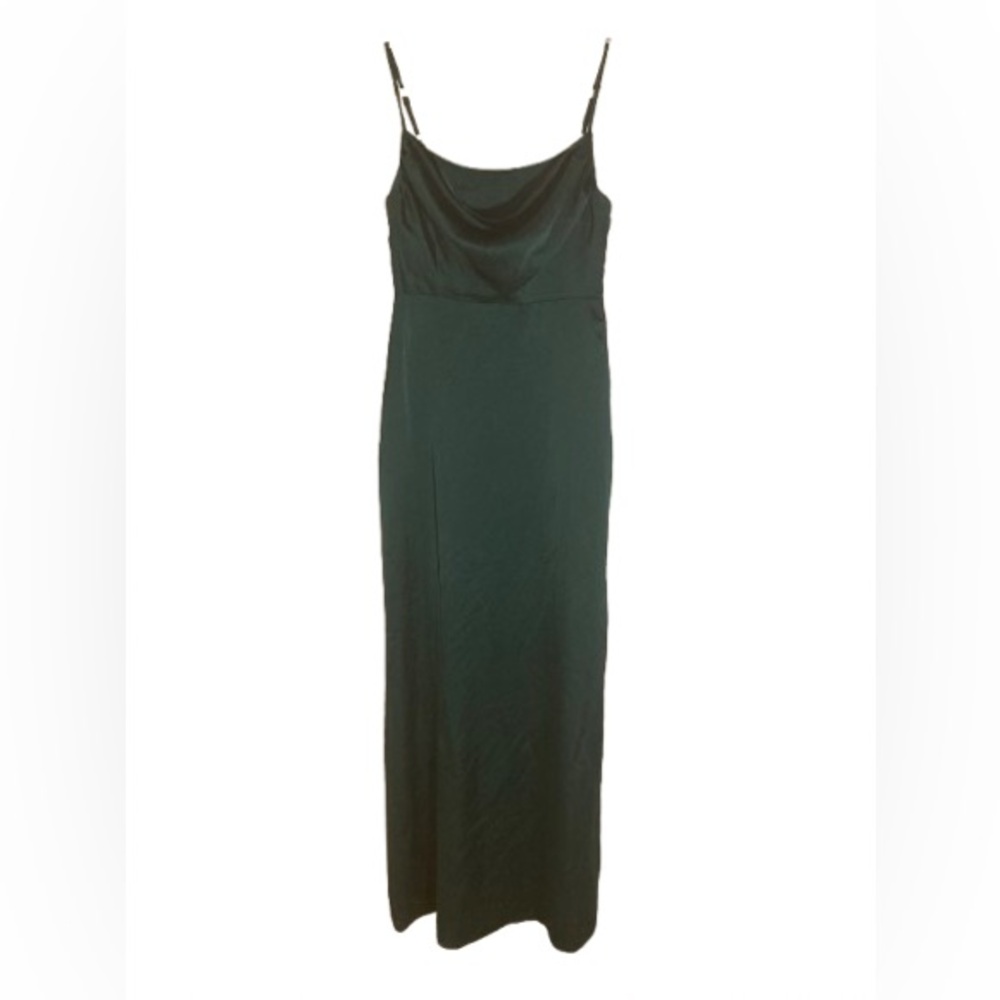 Sugarlips NWT Emerald Green Satin Cowl Neck Maxi Dress Women’s Small